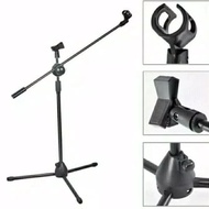 Microphone Stand + Mic Holder Condenser Tripod Floor Mic Stand/