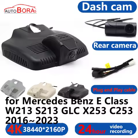 AutoBora 4K Wifi 3840*2160 Car DVR Dash Cam Camera 24H Video for Mercedes Benz E Class W213 S213 GLC