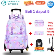 3 Wheel Elementary School Children's Trolley Backpack (Buy 1 get 5) DSTR LP 2-6 18 inch 3 Wheel Trol