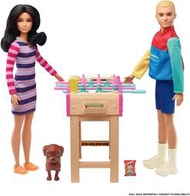 Ken &amp; Barbie #GRG77 _ 時尚生活系列芭比娃娃 _ 2021場景組 - 桌遊/桌上足球台檯 (不含娃)