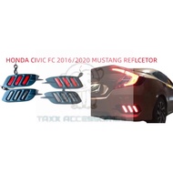 Honda Civic FC 2016-2021 Mustang Led Rear Bumper Reflector Lamp Lampu Belakang Running Signal
