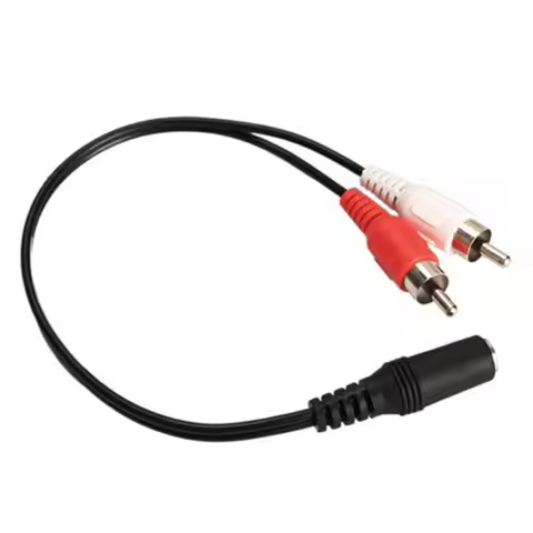 3.5mm to RCA Durable Headphone 3.5 RCA Male 2 RCA Stereo Audio Audio Cables Adapter Cable Splitter