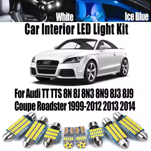 Canbus For Audi TT TTS 8N 8J 8N3 8N9 8J3 8J9 Coupe Roadster 1999-2014 LED Interior Dome Reading Trun