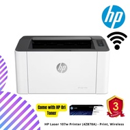 HP Laser 107w Printer (4ZB78A) - Print, Wireless