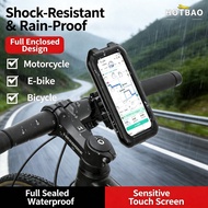 Outdoor Bicycle Electric Bike IP68 Waterproof Mobile Phone Holder Touchable Rotating Motorcycle Mobi