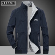 JEEP SPIRIT 1941 ESTD Mens Jacket New Mens Reversible Casual Jacket Mens Jacket Outdoor Thin Work Ja