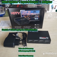 Hdmi Branch 4 Hdmi splitter 4 slot Plus Adapter 1 Input 4 output Adapter