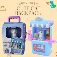 Kids Toys CUTE CAT BACKPACK 535E-1 set 3in1 Girls Toys