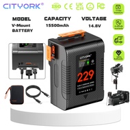 CITYORK CK-229W V-Mount Battery(119*81*61)MM 14.8V 15500mAh V-lock Battery For Broadcast Cameras