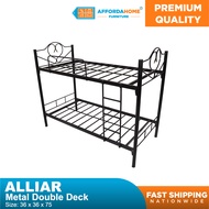 Alliar Metal Double Deck Bed Frame - Affordahome Furniture