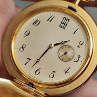 นาฬิกาวินเทจ นาฬิกาพก Pocket Watch  Daks 2เข็มครึ่ง นาฬิกาญี่ปุ่น มือสอง สภาพสวย ระบบถ่าน ตัวเรือนสี