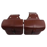 Motorcycle PU Leather Tool Bag Saddlebag Luggage Storage Bag Universal For Honda Suzuki Kawasaki Duc