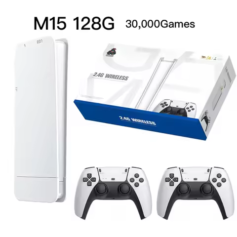 2023 New M15 Game Stick 4K Video Game Console Retro Classic Games 2.4G Double Wireless Controller fo