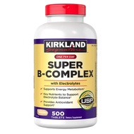 KS Kirkland Signature Super B-Complex with Electrolytes 500 Tablets (USA version) Supports energy me