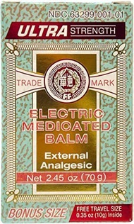 ▶$1 Shop Coupon◀  Ultra Strength Fei Fah Electric Medicated Balm (L) (2.45 Oz) + Travel Size (0.35 O