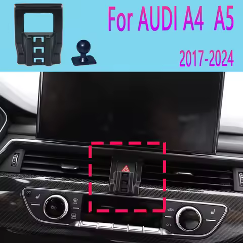 Car Special Phone Holder For AUDI A4 B9 A5 2017-2024 Mobile Phone Support Car Mounts Wireless Chargi