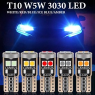 W5W ไฟหน้ารถ LED อเนกประสงค์แบบ T10-3030-6SMD 194 168หลอดไฟแบบกว้างไฟอ่านหนังสือไฟป้ายทะเบียนรถ6000K 12V