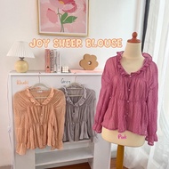 Byvia - Joy Sheer Blouse Women's Top Korean Outer/ Korean Blouse Picnic Dress/ Wedding Dress/
