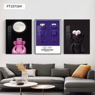 Kaws Painting & Bearbrick - Mirror Laminate Wall Painting