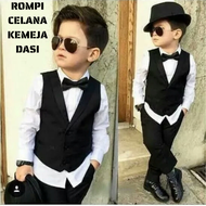 SETELAN JAS BLAZER ROMPI ANAK LAKI-LAKI | ROMPI KEMEJA CELANA DASI KUPU-KUPU