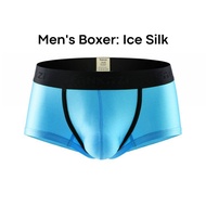 Men's Boxer : Low Waist Ice Silk Underwear (Fankazi F3001)