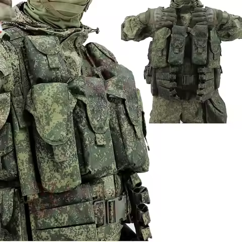 Russian 3 Generation 6SH117 Full Set Tactical MOLLE Vest PKM Combat Protective Vest Magazine Pouches