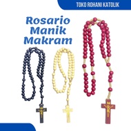 8MM GRAVEL ROSARY - GLOWSY WOOD CATHOLIC ROSARY/ ORIGINAL ROSARY Rosary Catholic