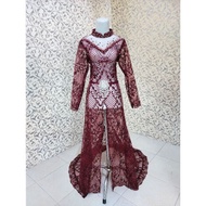 KEBAYA AKAD EKOR PAYET MUTIARA