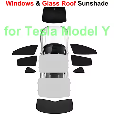 Privacy Full Cover Car Sunshade For Tesla Model Y Juniper 2025 2024 Glass Roof Sun Shade Window Sunr