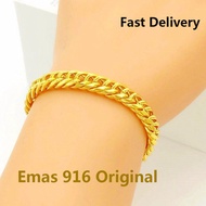 Emas Original Lelong Gold Bracelet Men Classic Style Bracelet for Women Fashion Jewelry Emas 375 Hyp