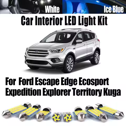 Car Bulbs Kit For Ford Escape Kuga Edge Ecosport Expedition Explorer Territory LED Interior Reading 