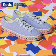 Keds2021 new heavy industry embroidery cartoon Lego blocKEDS blue canvas shoes platform shoes personality style women's good