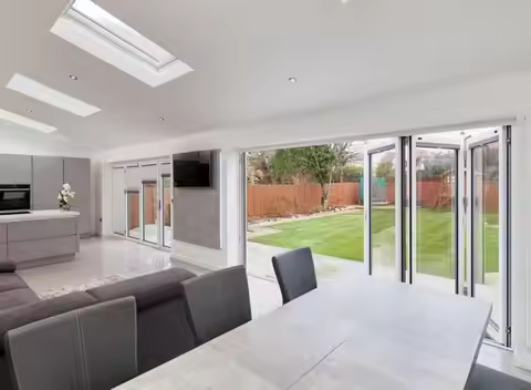 DN Tempered Glass Bifold Doors Aluminium Folding Accordion Door Patio Sliding Folding Door Aluminum 