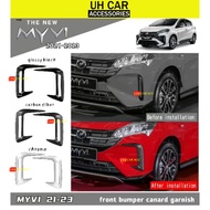 Perodua myvi gen3 mg3 2021-2023 car front bumper canard garnish accessories