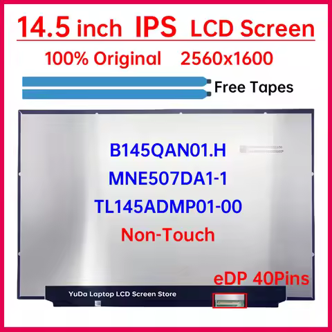 14.5" Laptop LCD Screen B145QAN01.H MNE507DA1-1 TL145ADMP01-00 For Lenovo ThinkPad P14s Gen 5 21G2 2