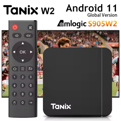 Tanix W2 Android 11 Smart TV box Amlogic S905W2 2GB 16GB 2.4G/5G Dual Wifi AV1 BT Set Top Box Media 