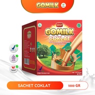 GOMILK SACHET / 1 BOX netto 1KG isi 40 Sachet  / GOMILK SUSU KAMBING ETAWA PLUS HERBAL /  Daun kelor