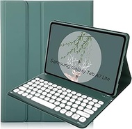 Keyboard Case for Samsung Galaxy Tab A7 Lite 8.7" 2021, Candy Colors Detachable Round Keys Wireless 