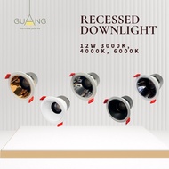 IMITOS (Anti Glare) LED Eyeball COB Downlight 12W 3000K/4000K/6500K