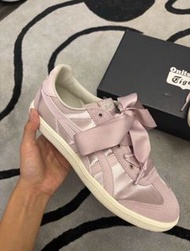🤖送女仔Onitsuka Tiger Tokuten Low 絲帶鞋帶 絲綢芭蕾鞋 薄底板鞋 粉紫色