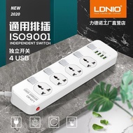 LDNIO SC4408 ปลั๊กพ่วง 4 ช่อง 4 สวิทช์ รองรับถึง 4 universal outlet Power Strip รองรับไฟ 2500W-10A(M