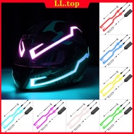 Motorcycle Cold Light Helmet Bar Night Signal Flashing LED Luminous Sticker Modified Reflective Waterproof Riding 4 In 1 Upgrade Accessories Kit