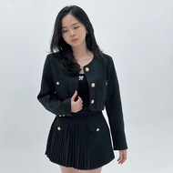 Nadine Blazer Outer Women Korean Style Long Sleeve Tweed Tweed Blazer Women Blazer