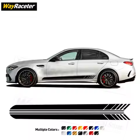 2 Pcs Edition One Stripes Door Side Sticker For Mercedes Benz W206 C63 AMG C43 C300 C220 C180 S206 2