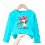 atasan baju kaos anak perempuan my melody lengan panjang Tshirt kids viral 1-12thn k.076
