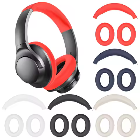Silicone Earpads Head Beam Zipper Protective Cover Headphone Protective Case Headband Cushion Case f