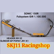 DISKON 5%!!Knalpot Racing SJ88 Honda SONIC 150 FULLSET GP POPAY