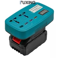 DC18V FUXING อินเวอร์เตอร์แบตเตอรี่ลิเธียมกระแสสลับ21V ถึง220V 120W พร้อมพอร์ต USB สำหรับกลางแจ้ง