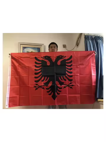 (SKY FLAG)Albania Flag 3x5 ft Flag of Albania 90x 150cm High Quality Double printed hanging Polyeste