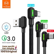 100% Original MCDODO Gaming Cable 90 Degree Fast Charging Cable iPhone / Micro Usb / Type-C Usb Cabl